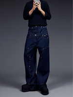 Jeans baggy sur mesure pour hommes, fabrication artisanale, haute qualité