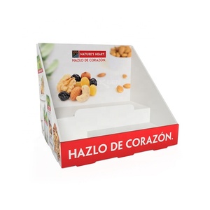 Supermarket Custom Printed Foldable Eco-friendly Corrugated Counter Display <b>Box</b> for Food for Potato Snack and Nuts - Product Image 5
