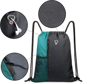 Dây kéo Ba lô thể thao phòng tập thể dụ<span class=keywords><strong>c</strong></span> túi cho phụ nữ người đàn ông kích thướ<span class=keywords><strong>c</strong></span> lớn với hai dây kéo túi và nướ<span class=keywords><strong>c</strong></span> chai lưới túi - Product Image 6