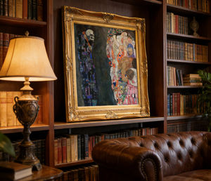 Reproduction de peinture à l'huile de luxe sur toile Gustav <span class=keywords><strong>Klimt</strong></span> La <span class=keywords><strong>mort</strong></span> <span class=keywords><strong>et</strong></span> la <span class=keywords><strong>vie</strong></span> pour salon - Product Image 6