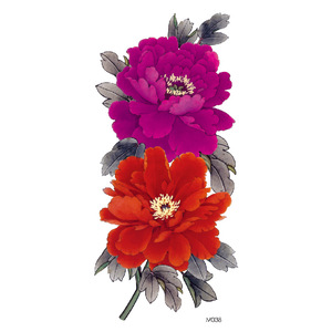 Adesivi per Tatuaggi a Colori con <span class=keywords><strong>Fiori</strong></span> <span class=keywords><strong>e</strong></span> Farfalle Stampati in Offset - Product Image 5