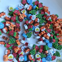 Set Penghapus Pensil Karet Hewan Kartun Natal Mini Kreatif Lucu Hadiah Siswa Sekolah Dasar Alat Tulis Hadiah