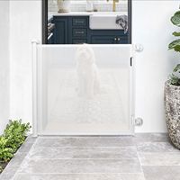 Barrière de sécurité pour bébé et barrière rétractable en maille pour bébé, barrière pour chien - Porte de sécurité facile à franchir pour enfants et animaux domestiques