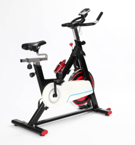 Vélo d'exercice professionnel à entraînement par courroie avec volant d'inertie en acier de 13 <span class=keywords><strong>kg</strong></span>, écran LCD, siège réglable, guidon, charge maximale de 100 <span class=keywords><strong>kg</strong></span>, garantie 1 an - Product Image 4