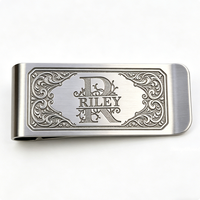 Clip de Dinero Personalizado de Aleación de Zinc con Esmalte Suave y Monograma Grabado, Moderno y Tradicional para Año Nuevo Chino o Graduación