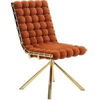Chaises longues de salle à manger en velours orange, style nordique, meubles modernes