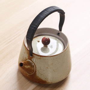 Japanese Kungfu Tea Creative Coarse Pottery Retro Lifting Beam Pot Small <b>Teapot</b> - Product Image 2