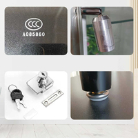 Vitrines de bijoux à cadre en aluminium avec lumière LED Full Vision de haute qualité