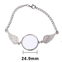 Bracelets vierges en alliage de zinc pour sublimation, faits à la main, bijoux d'amour, cadeaux personnalisés DIY pour activités promotionnelles