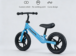 Nouveau vélo d'équilibre en acier de 12 pouces à bas prix avec cadre entièrement amorti, vitesse unique, sans pédales, capacité de charge de 75 kg pour les enfants de 2 à 5 ans - Product Image 4