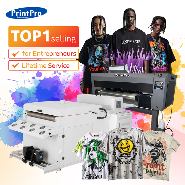 Printpro A3 DTF Printer High-Speed Automatic UV Digital Color Laser Printer for Garment Factories for High-Volume Production