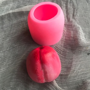 Forma de Silicone em Forma de Pêssego 3D para Bolos, Grau Alimentício, 7.4x6.5cm para Assar Mousse, DIY Chocolate, Fondant, Artesanato em Açúcar, Sobremesa Francesa - Product Image 4