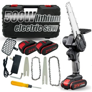 <span class=keywords><strong>Motosierra</strong></span> Eléctrica Portátil Inalámbrica de 4 Pulgadas, 21V, 550W, <span class=keywords><strong>Mini</strong></span> <span class=keywords><strong>Motosierra</strong></span> a Batería para Cortar Madera - Product Image 1