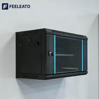 Armoire réseau murale polyvalente de 19 pouces, 6U, 9U, 12U, porte en verre, rack de serveur pour les petits appareils informatiques de bureau
