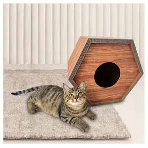 Chất lượng cao tái chế giấy các tông mèo scratcher nhà cho mèo chơi
