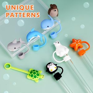 Silicone/PVC Anti-Dust Handmade Straw Toppers for 30oz/40oz Tumblers 0.4 Inch/10mm Fits All Branded <b>Cups</b> (Multi-Design) - Product Image 5