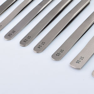 Gros personnalisé en acier inoxydable point courbe outils de beauté sourcil cils pince à épiler marque privée cils pince à épiler applicateur - Product Image 6