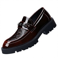 Mocassins à enfiler pour hommes, chaussures en cuir décontractées et habillées grandes tailles, confortables, respirantes, rehaussantes et tendance