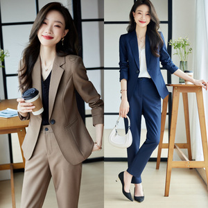Women's Suit Set Blazer And Pants Anti-Wrinkle Worsted Spring 2025 Office Wear - Product Image 2