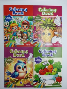 <span class=keywords><strong>Libro</strong></span> de Colorear Creativo y Personalizable para Niños con Pegatinas - Temas de Animales, Plantas y Vehículos - Product Image 2