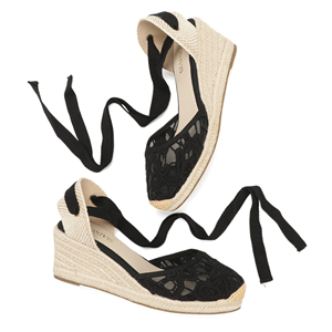 Sandales d'été pour femmes à <span class=keywords><strong>talon</strong></span> compensé haut, à bride cheville, bout fermé, plateforme épaisse, style espadrilles, sexy, à lacets - Product Image 2