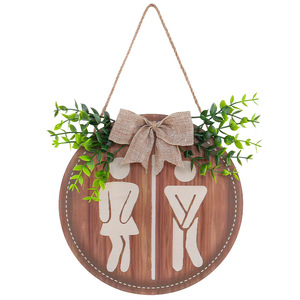 Nuova toilette in <span class=keywords><strong>legno</strong></span> dipinta di genere natalizia eco-friendly casa decorativa porta a muro - Product Image 5