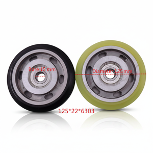 Rouleau de guidage d'ascenseur haute vitesse 125*22*6303 avec roue en PU pour <span class=keywords><strong>cabine</strong></span> et contrepoids - Product Image 5