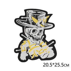 Большой Размер DARRKSIDERS POLAND Модный логотип вышивка утюгом патч для мотоциклетного клуба мотоциклетная кожаная куртка патч - Product Image 3