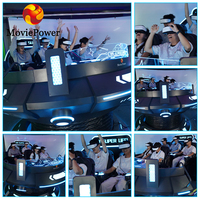 Machines de divertissement 9D, équipement de jeu VR UFO 360°, ensemble de jeu VR rotatif 5 places, cinéma volant, chaise VR montagnes russes