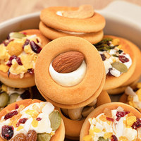 Kue Tartlet Nougat Kacang Mete Bentuk Pizza, Biskuit Keras Bernutrisi, Asin & Goreng, Kualitas Tinggi 500g, Camilan Kantor