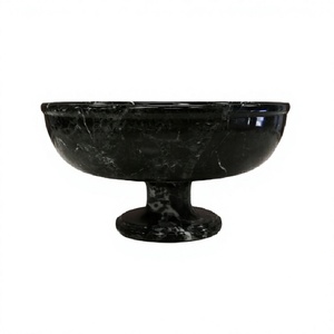 Bol de service en marbre noir pour accessoires de cuisine, bol à nourriture, vaisselle de qualité supérieure, bol à dessert, bol à fruits secs - Product Image 1