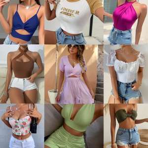 Liquidación 2025: Vestidos Casuales <span class=keywords><strong>de</strong></span> Verano y Camisetas para <span class=keywords><strong>Mujer</strong></span>, Paquete Mixto, Entrega Aleatoria, <span class=keywords><strong>Ropa</strong></span> Usada Económica en Stock - Product Image 6