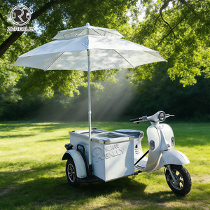Chariot de vente ambulante électrique à <span class=keywords><strong>prix</strong></span> d'usine pour glaces et boissons froides, chariot italien à pousser pour sucettes glacées - Product Image 1