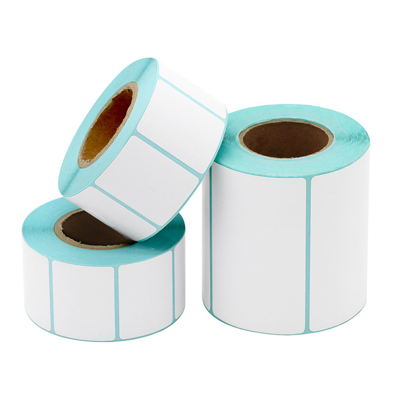 Self Adhesive Label Sticker 50x30 Blank White Rectangle Address Thermal Label Roll 2x1 Thermal Shipping Packaging Barcode Label