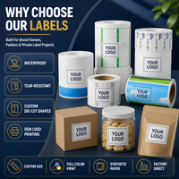 Étiquettes autocollantes en papier synthétique sur mesure, impression de logo de marque couleur, résistantes à l'eau et aux déchirures, pour usage agricole