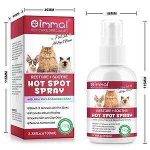 OIMMAI Spray Calmante Natural Antimicrobiano para Aliviar la Picazón 100ml, Curación de Heridas para Mascotas, <span class=keywords><strong>Aloe</strong></span> <span class=keywords><strong>Vera</strong></span>, para Puntos Calientes en <span class=keywords><strong>Gatos</strong></span> - Product Image 2