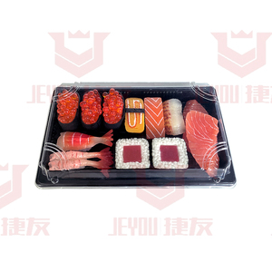 Boîte alimentaire en plastique JY-1107, écologique, jetable, petite boîte de rangement pour sushis, plateau <span class=keywords><strong>à</strong></span> sushis - Product Image 6