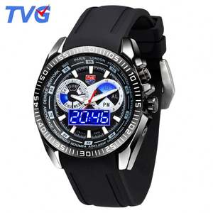 TVG 468IP Mode Homme Montre <span class=keywords><strong>À</strong></span> Quartz Offre Spéciale Bande <span class=keywords><strong>De</strong></span> Silicone Double Affichage Semaine Affichage LED <span class=keywords><strong>Fond</strong></span> Voyage Montre Ensemble - Product Image 3
