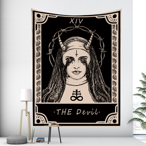 Mars Déesse Tarot Sorcellerie Décor À La Maison Tapisserie Hippie Boho Psychédélique Scène Chambre <span class=keywords><strong>Tenture</strong></span> Murale Tapisseries Coton <span class=keywords><strong>Lin</strong></span> - Product Image 2