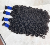Cabello Indio Virgen Ondulado para Trenzas, Cabello Humano 100% Natural sin Procesar, Trenzas Boho, Doble Trama a Máquina