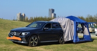 Tente de camping portable toutes saisons avec logo personnalisé, abri extérieur imperméable pour voiture, tente de hayon pour SUV avec espace moustiquaire