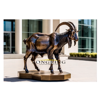 Escultura de Cabra para Decoración de Jardín, Estatua de Cabra de Tamaño Real para Venta, Estatua Decorativa de Oveja de Latón para Exteriores