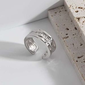 Bague ajustable en argent sterling 925 Silverbene Fashion Irregular River - Product Image 2