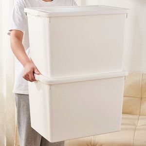 Boîte de rangement en plastique PP grande capacité avec couvercle, épaissie, pour vêtements, jouets et articles divers – Vente en gros - Product Image 5