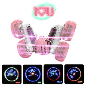 2025 jouet de radiocommande rose le plus populaire 14 km/h Double côté roulant Rc Stunt Car <span class=keywords><strong>360</strong></span> avec lumières et musique - Product Image 3