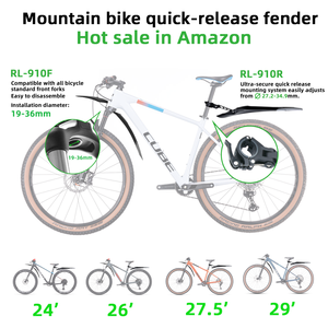 RBRL a sgancio rapido anteriore posteriore parafango parafango in gomma e accessorio in plastica per Mountain <span class=keywords><strong>Bike</strong></span> - Product Image 4