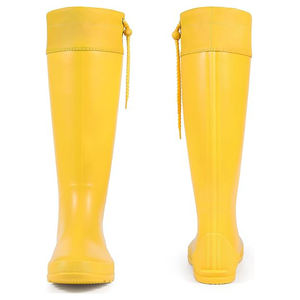 Bottes <span class=keywords><strong>de</strong></span> <span class=keywords><strong>pluie</strong></span> hautes pour femmes, légères, pliables, imperméables, en caoutchouc, avec col ajustable, vente en gros OEM - Product Image 3