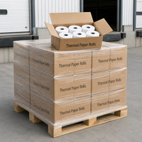 Kertas Thermal Gulungan untuk Mesin Tiket 35-80GSM 100% Pulp Kayu Inti Kertas OEM Cetak Grosir