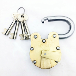Antique Style Solid Brass Alcatraz Prison Padlocks Anti-Theft Manual Operation with 40 Years Warranty and 4 Master Keys - Product Image 1