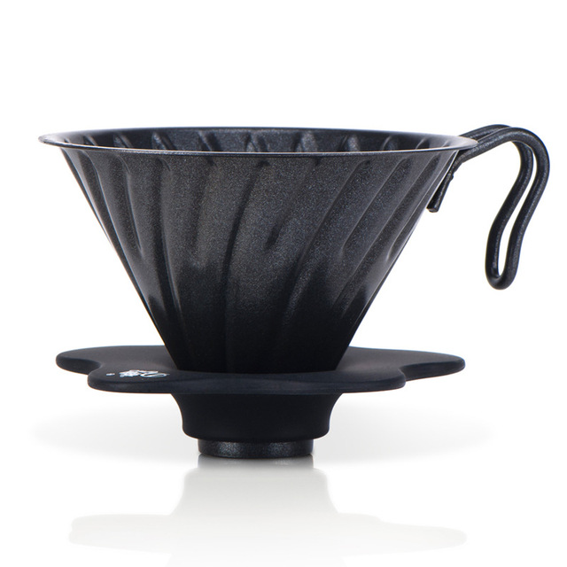 Ecocoffee Coffee Dripper V Shaped 60 Coffee Filter Cup Pour Over Coffee Maker Silicone Tray Kitchen Appliance